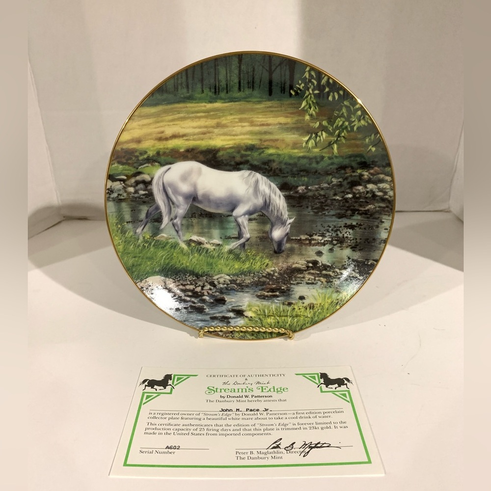 Danbury Mint Stream’s Edge by Donald W Patterson 8" Plate #A602
